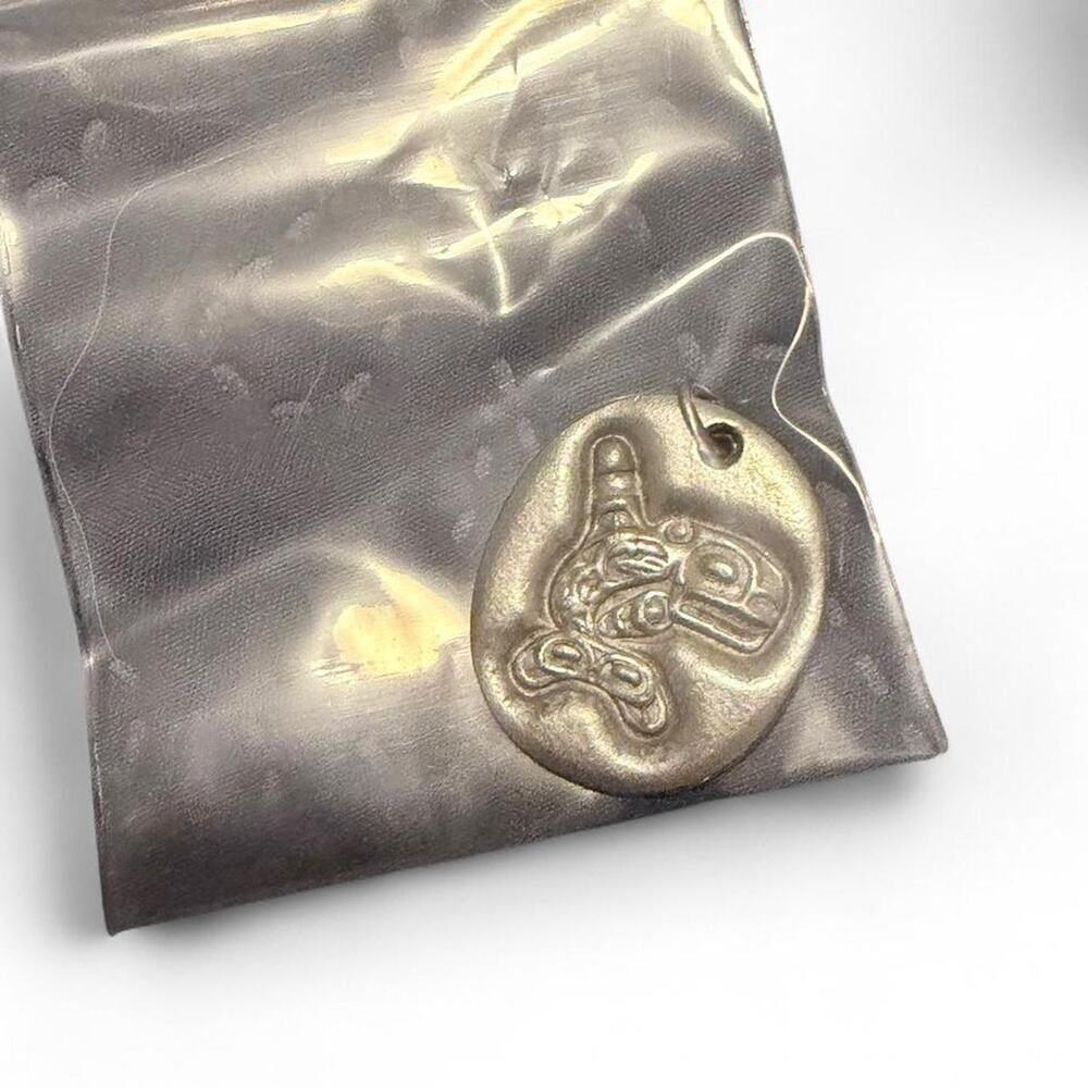 Sterling Silver Orca Pendant Northwest Coast Style Loyalty Family Whale